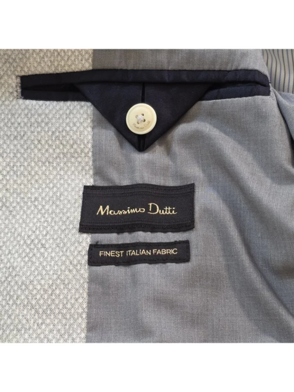 Massimo Dutti Knit Blazer Mens 38R / EU 48 Gray Unstructured Microtextured Edgy